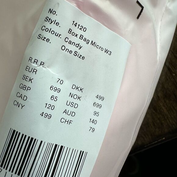 NWT RAINS Micro Box Bag Mini Crossbody Shoulder Bag Candy Pink Water Resistant - Picture 8 of 11